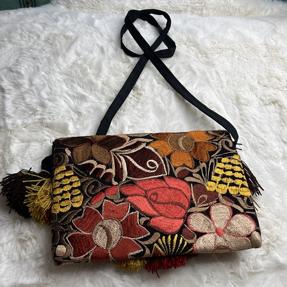 Embroidered Tassle Crossbody - Picture 2 of 4